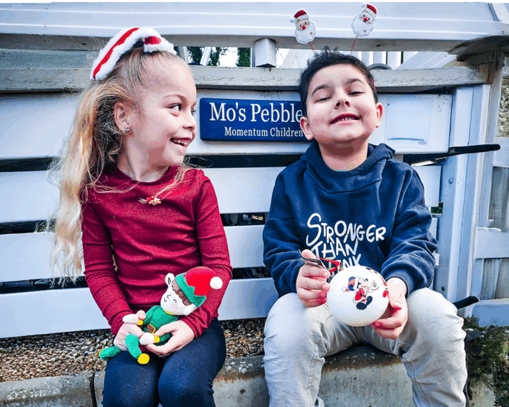 A Momentum supported family at our respite cabin