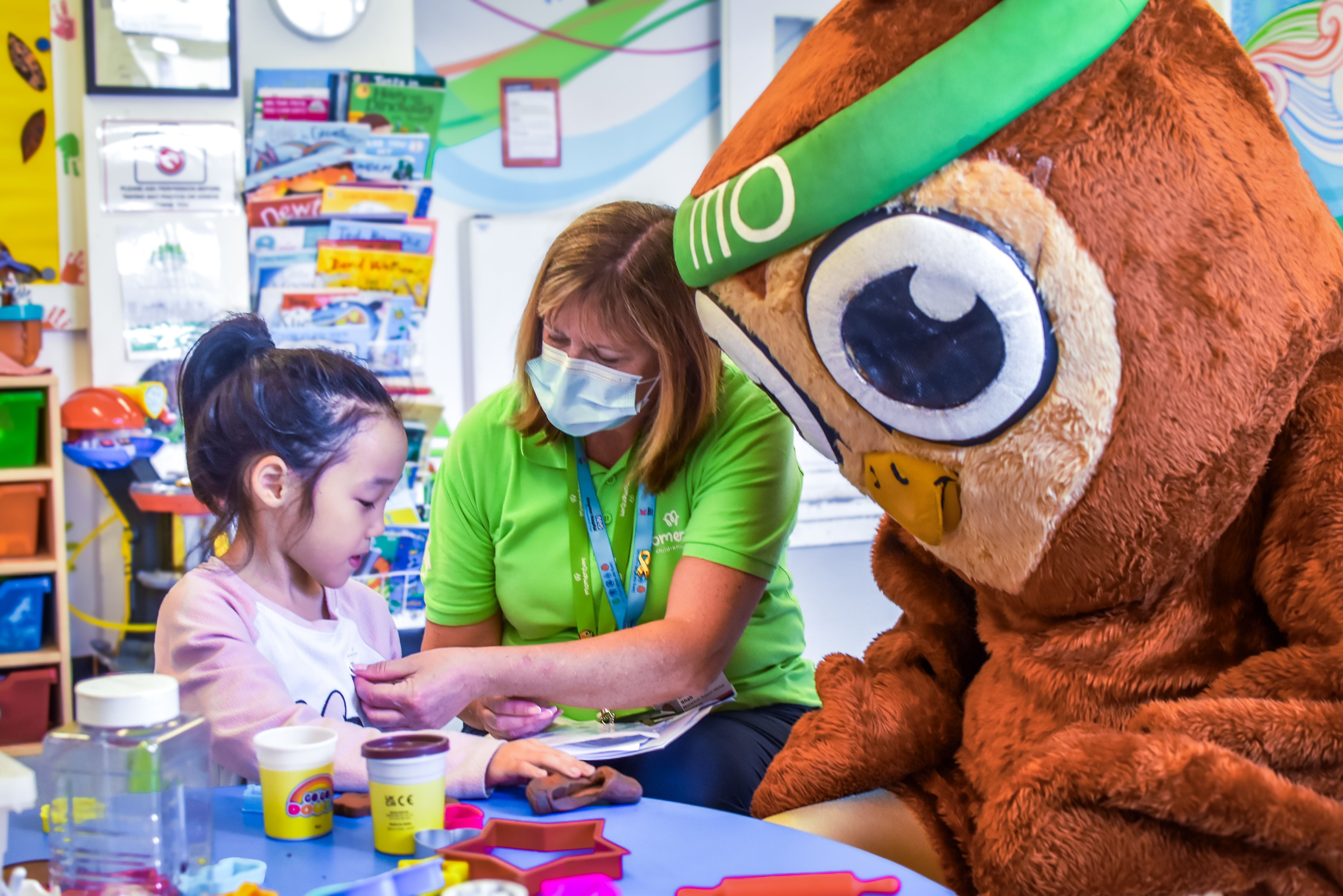 Momentum family support worker supporting a family during hospital treatment