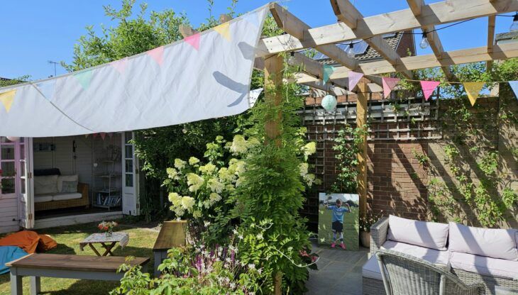 A beautiful garden set up for annual afternoon tea
