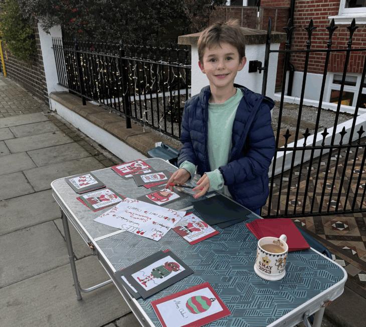 Fred's Christmas card fundraiser for Momentum