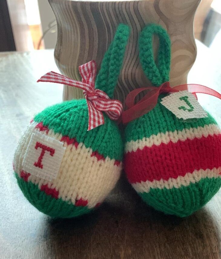 Handmade Christmas baubles for Momentum