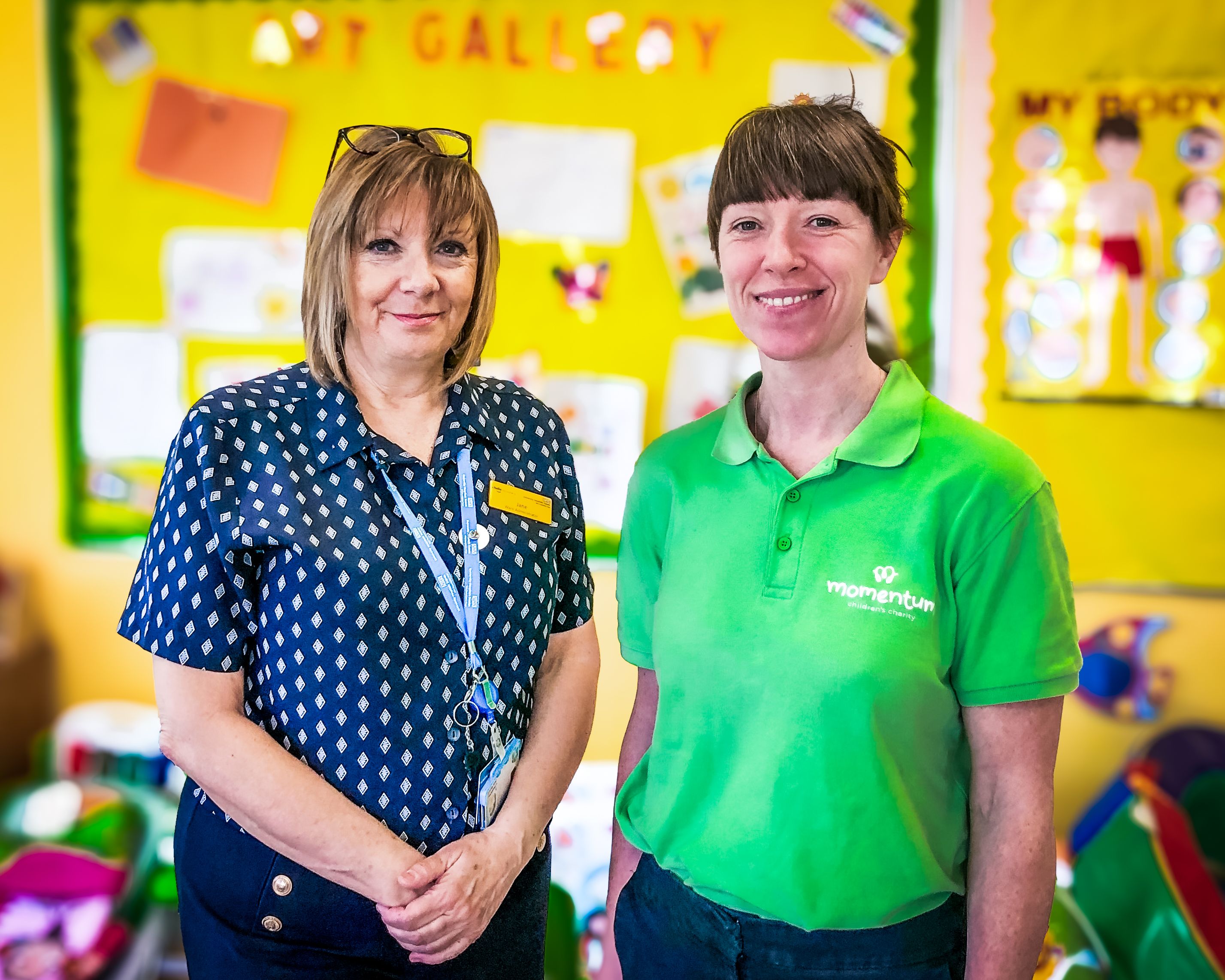 Momentum team working with NHS hospital partners to support families