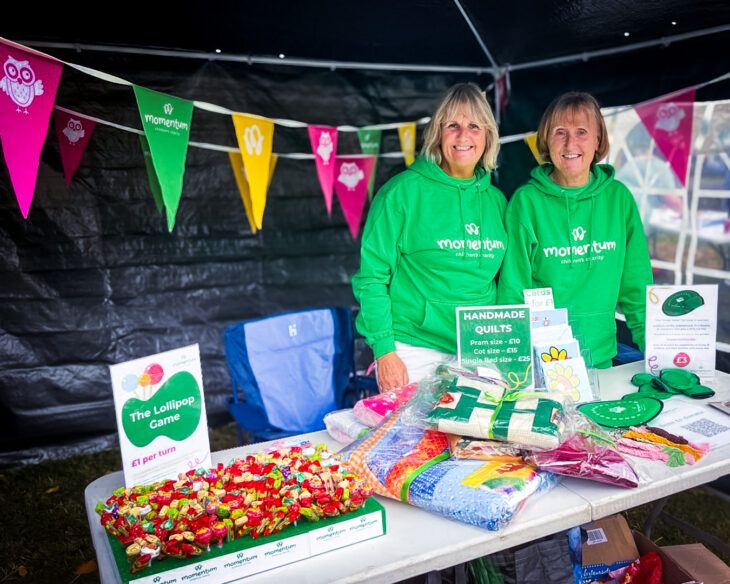 Momentum volunteers at a community event