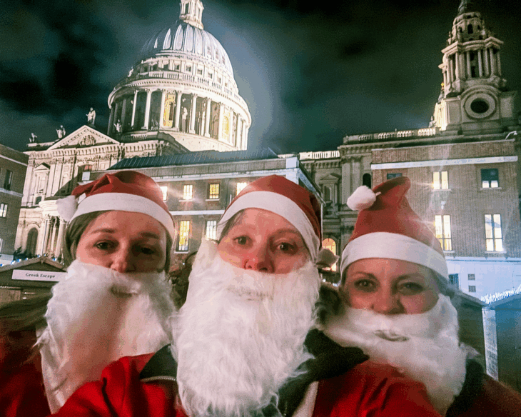 A team of runners take on Santa in the City