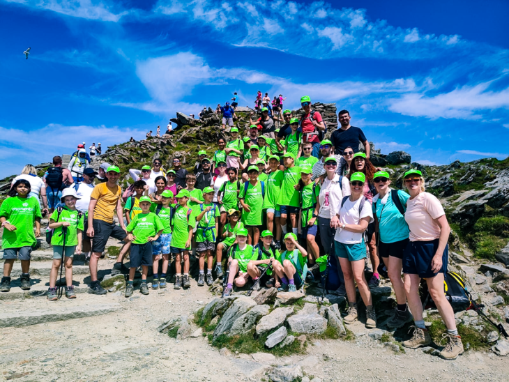 A team of 60 pupils and parents conquer Snowdon