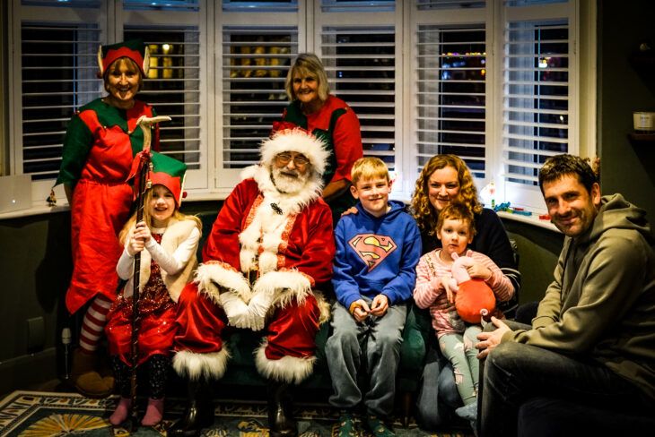 Surrey family receive a Doorstep Santa visit